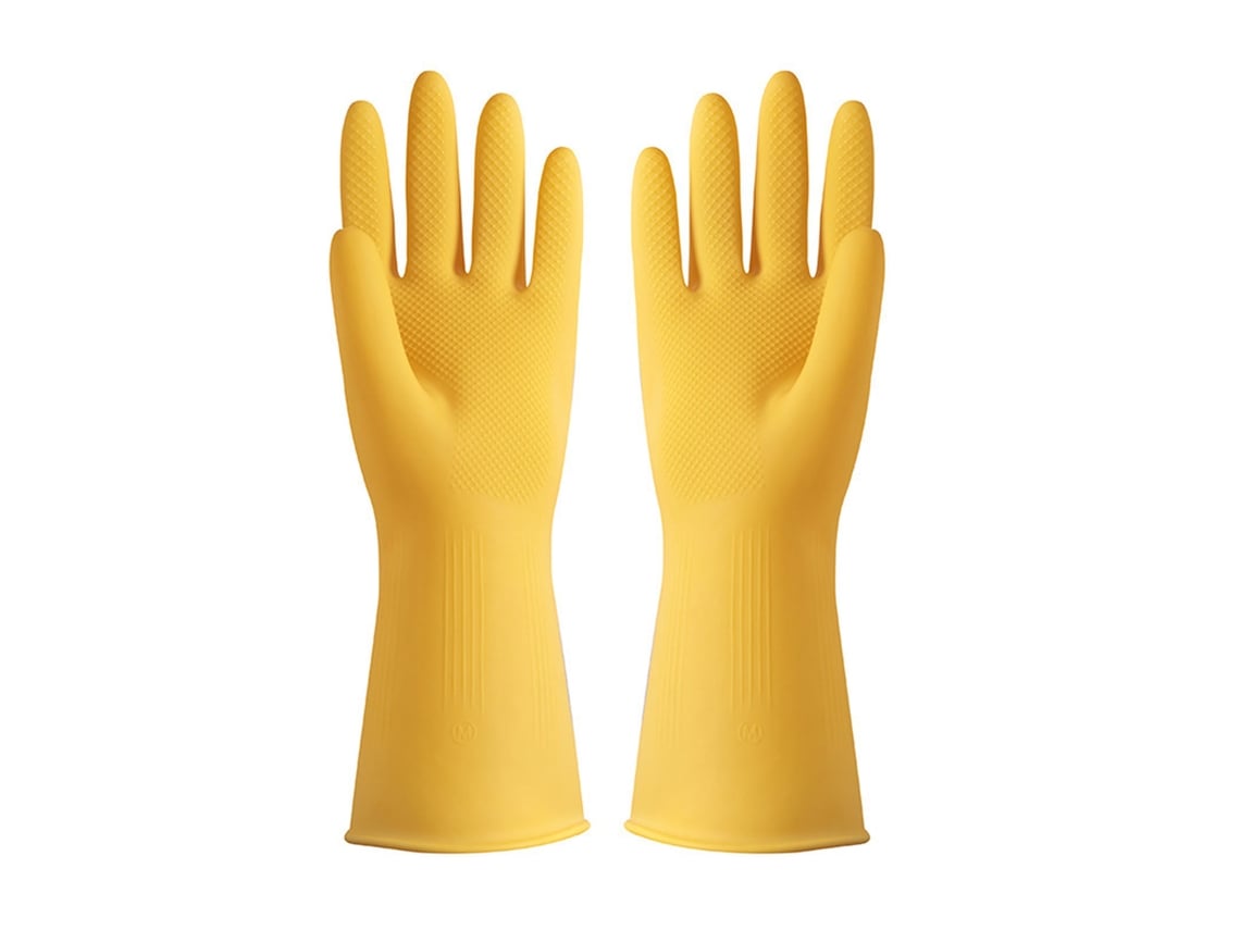 Guantes Baok para el hogar, impermeables y antideslizantes, de látex, para lavar platos y limpiar. Talla L (ancho 10,5-11 cm).