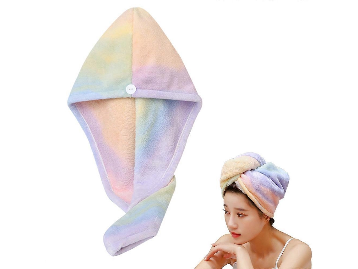 Toalla de terciopelo coral para el cabello, fibras absorbentes para un secado rápido. Rosewell