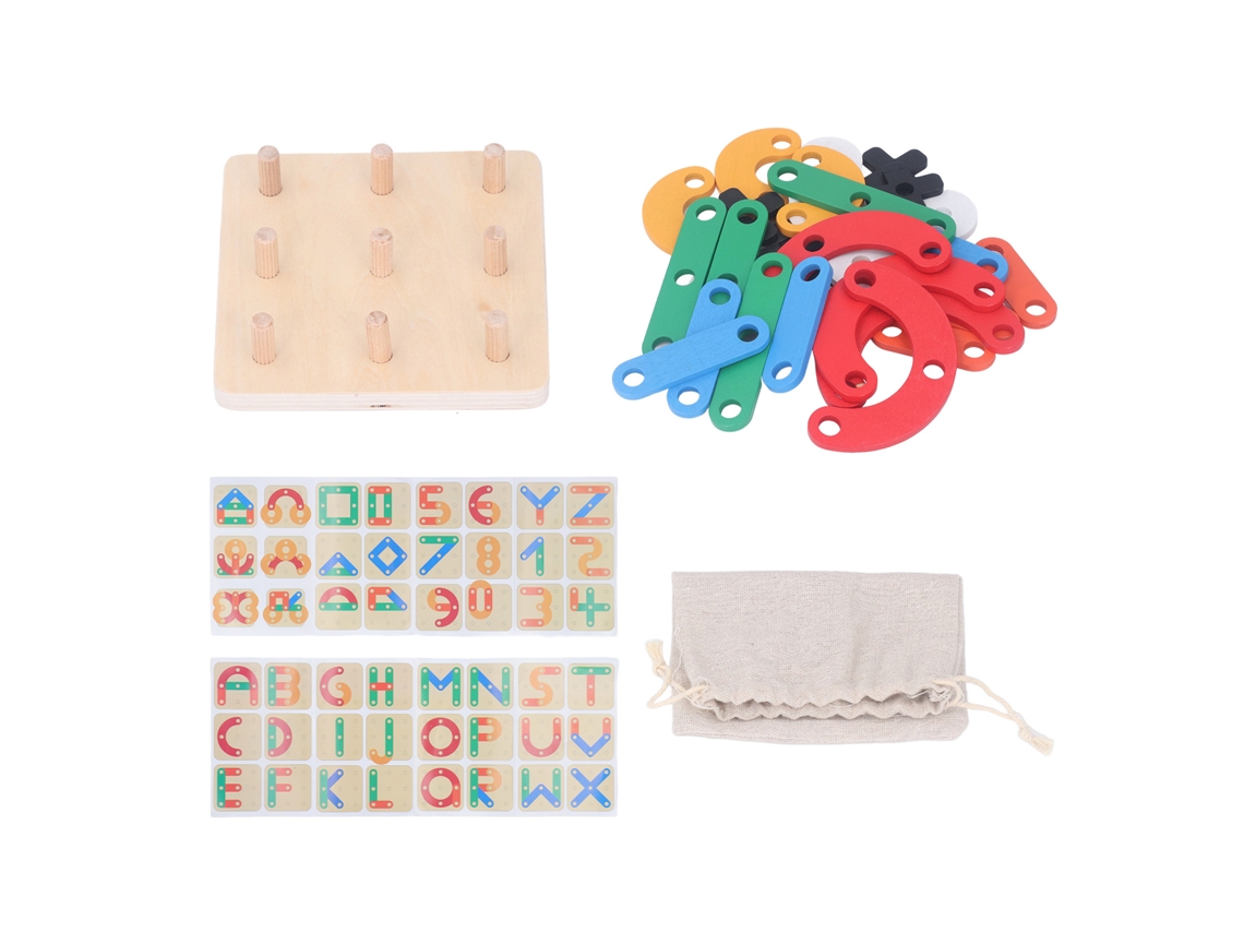 Juego de mesa educativo de madera XO para niños - Juguete de aprendizaje temprano