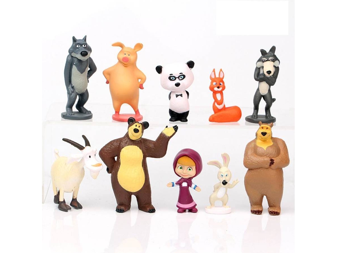 SIURN Set de Figuras Masha y el Oso (10 unidades - 4 - 6 cm)
