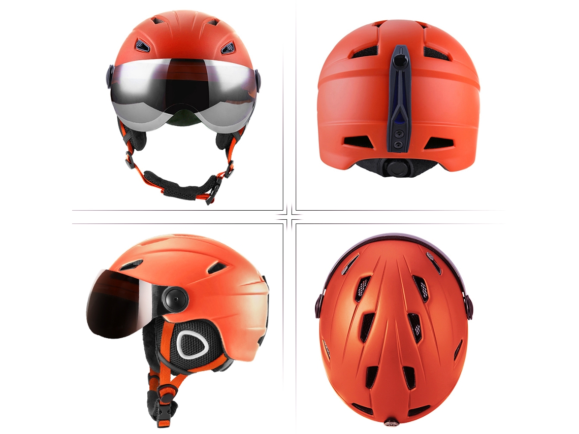 2026-casco De Esquí Y Snowboard Certificado Con Orejeras Desmontables Y Gafas Integradas Para Deportes De Nieve Profesionales