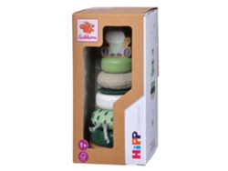 Torre apilable de madera Eichhorn con burro, juguete educativo para bebés, certificado FSC.