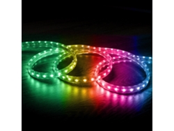 Tira LED RGB 220V SMD5050 Silicone FLEX 60 LED/m Ancho 12 mm IP67 Corte 100 cm a Medida con Mando LEDKIA