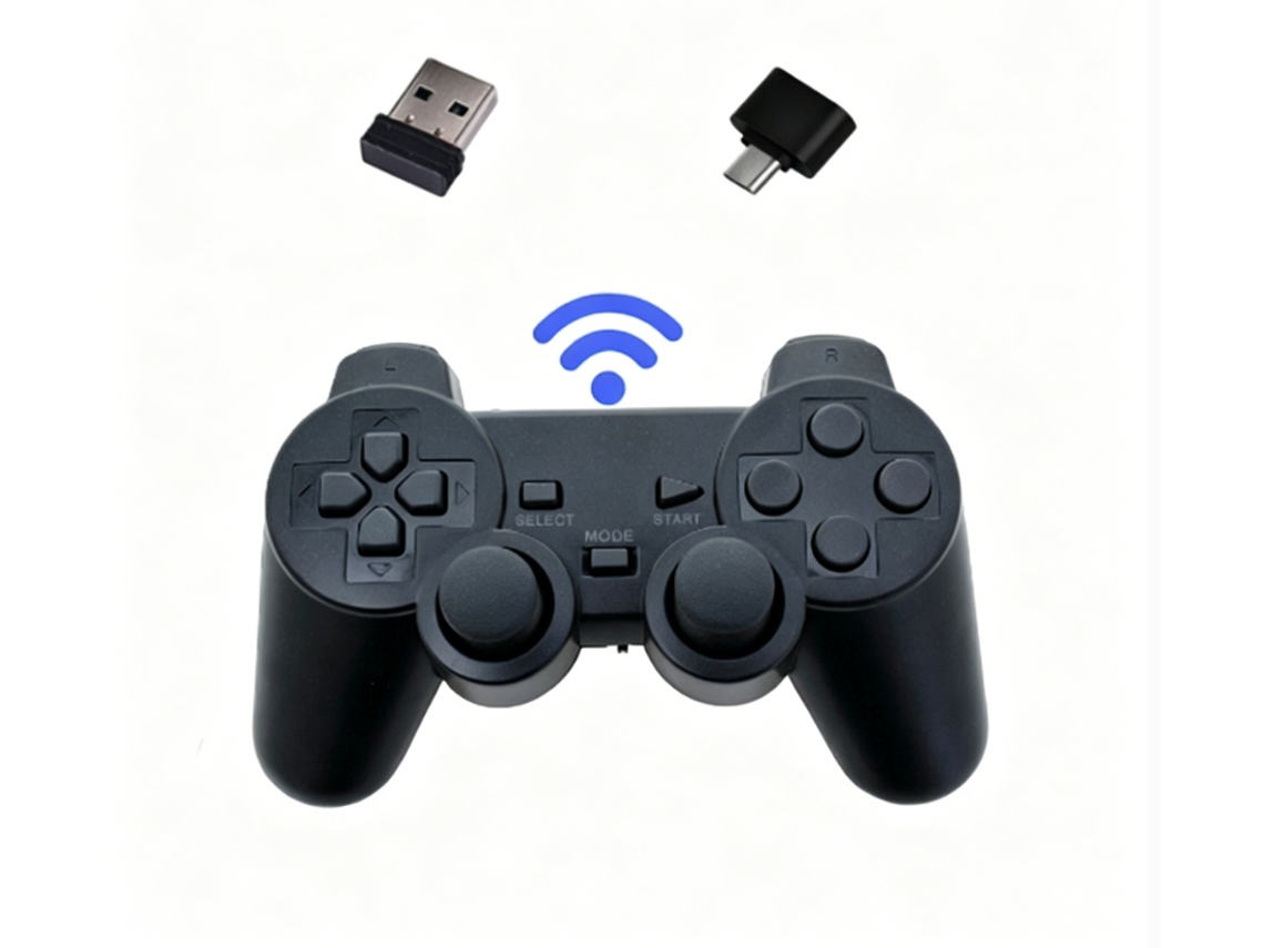 Mando Inalámbrico De 2,4 Ghz, Compatible Con Pc, Android Tv Y Decodificador, Con Función De Vibración.