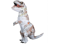 Disfraz Inflable De Dinosaurio Para Adultos - Divertido T-rex Para Halloween Y Fiestas De Cosplay - Blanco