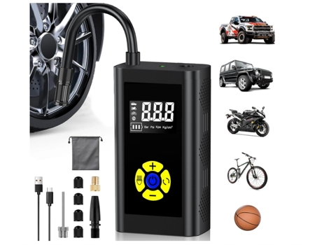 Compresor de aire portátil, mini compresor de aire de 150 PSI para neumáticos de automóvil, bomba eléctrica inalámbrica BISBISOUS