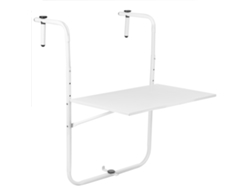 Mesa Metálica Plegable Para Balcón 60X40Cm Blanco PRIMEMATIK.COM