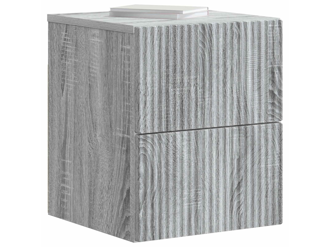 Maison Exclusive - Mesita De Noche De Pared Gris Sonoma 33 X 34,5 X 40 Cm