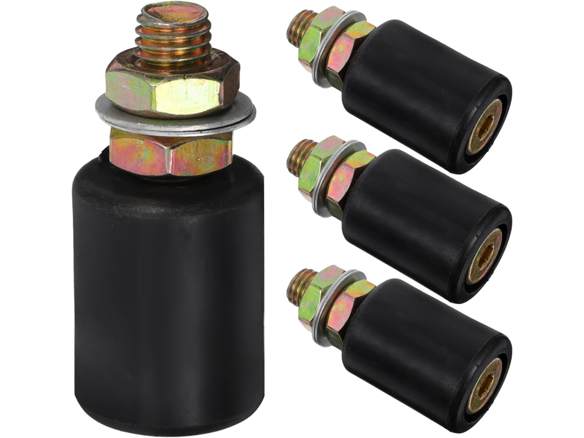 Ruedas 4 Piezas Guía Nylon Portón Corredero Rodillos