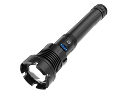 Carga USB de larga duración, linterna LED, indicador de batería, enfoque telescópico y ajuste de brillo de 7 niveles.