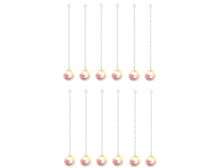 12 Adornos de Cristal para Jardinería: Campanas de Viento, Atrapa-Arcoíris, Prisma, Colgante Solar, Colgante de Cristal Bauhinia para Decoración de Fiestas