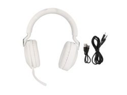 Auriculares Inalámbricos Bluetooth 5.1 Para Juegos Con Modo Estéreo Dual Con Cable Y Micrófono - Blanco
