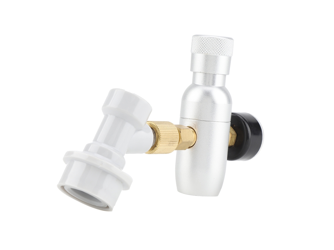 Kit De Cargador Regulador De Co2 De 16 G Con Desconexión De Gas Para Dispensador De Cerveza Casera (0-150 Psi)