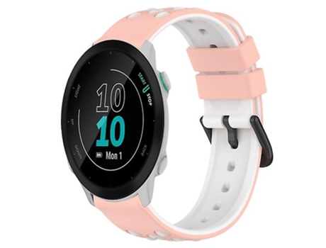 Correa Smartwatch Para Garmin Forerunner 55 20Mm Rosa-Blanco VENISYMLIS