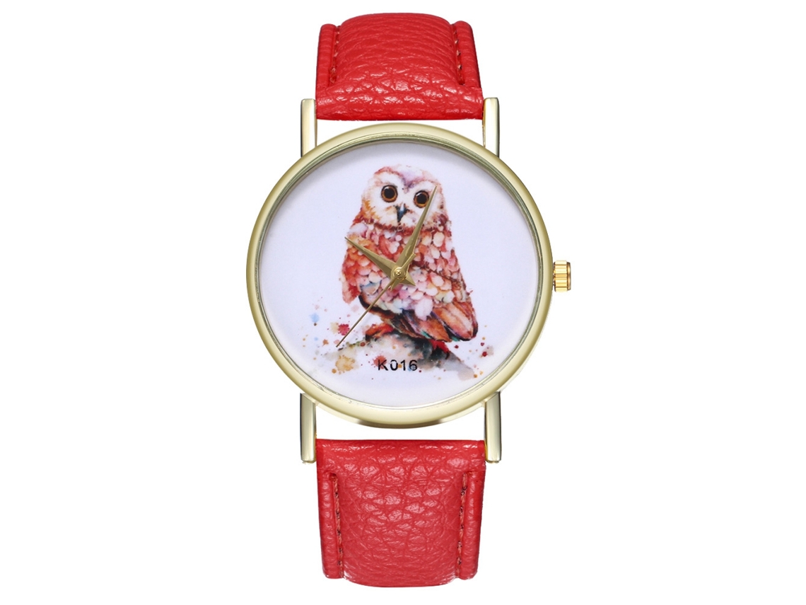 Reloj Deportivo De Pulsera Para Hombre En Piel Sintética Con Movimiento De Cuarzo Rojo.