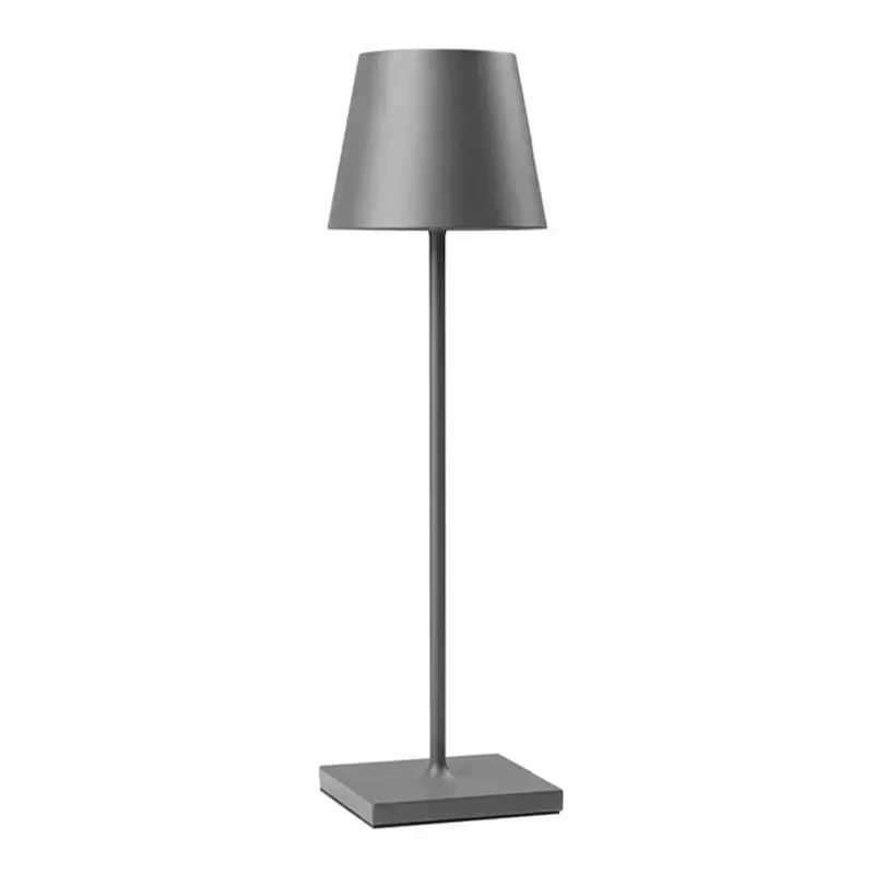 Lámpara De Escritorio Led (gris), Lámpara De Mesa Portátil