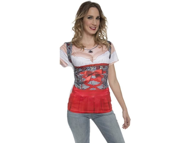 Disfraz de Mujer DISFRAZZES Camiseta Disfraz Tirolesa Oktoberfest (Talla: M)