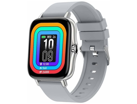 Smartwatch ENKERS con monitor de frecuencia cardíaca 1.70 '' 2.5D Altavoz de pantalla Contador de Ecg a prueba de agua - Gris
