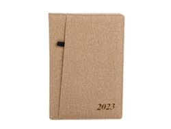 Cuaderno De Inglés Con Marca Página Más Ancho Doble Cara Brillo Escritura Portátil Agenda Española Para Trabajo Beige
