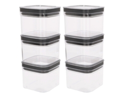 Curver Pack 6 Botes Plástico Herméticos Multiusos (0,8l)
