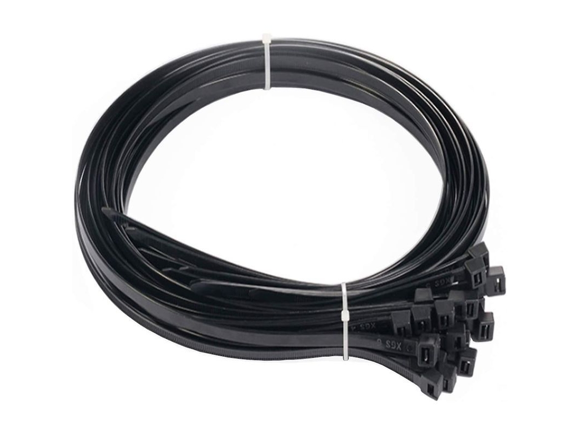 Gomas Para El Cabello Largas De 20 Pulgadas, Negras, 60 Unidades, Resistentes, 120 Libras, Para Uso Industrial.