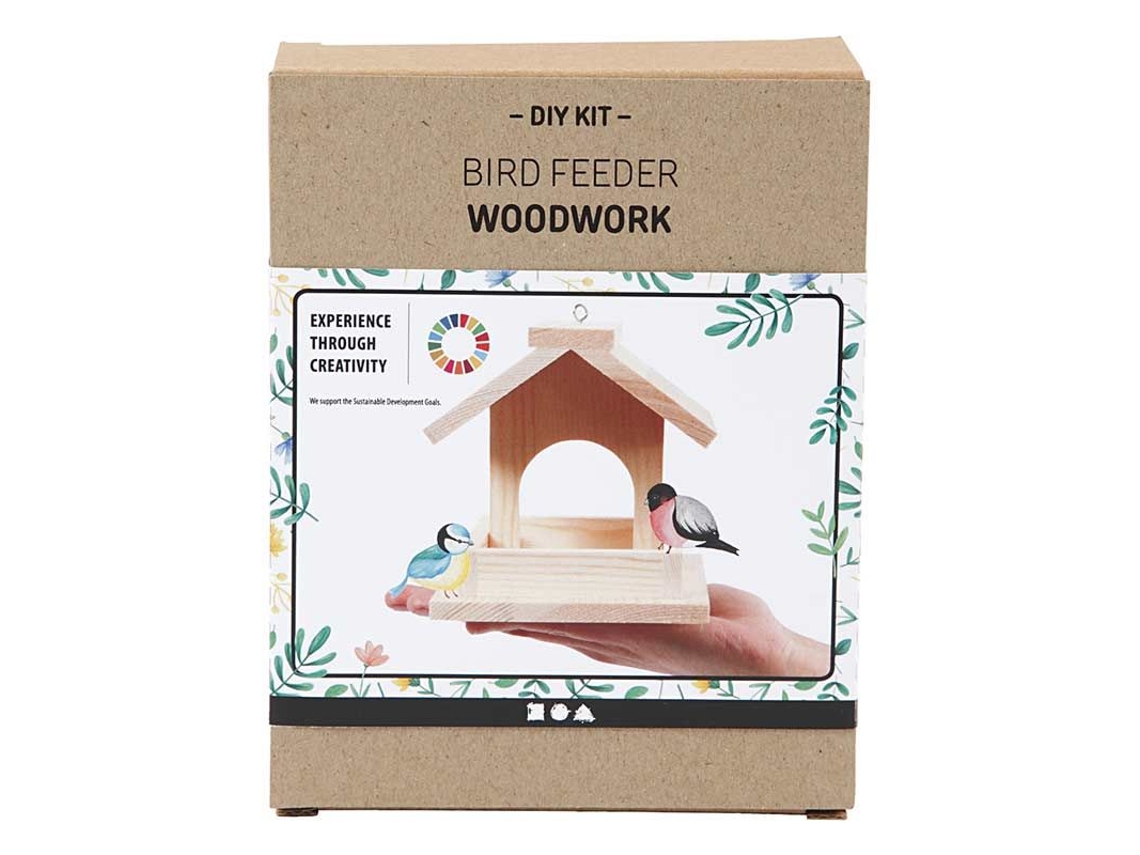 Kit de bricolaje - Hago mi comedero para pájaros 14,5 x 12,5 x 11,5 cm