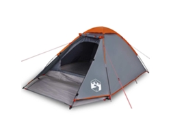 Tienda de campaña iglú para 2 personas VIDAXL impermeable gris naranja