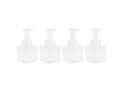 4 unidades de botellas de espuma transparente de 250 ml con bomba para jabón