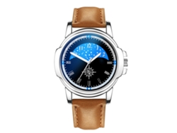 Reloj De Negocios Clásico Para Hombre Con Correa De Cuero Y Movimiento De Cuarzo (marrón Claro, Correa Negra).