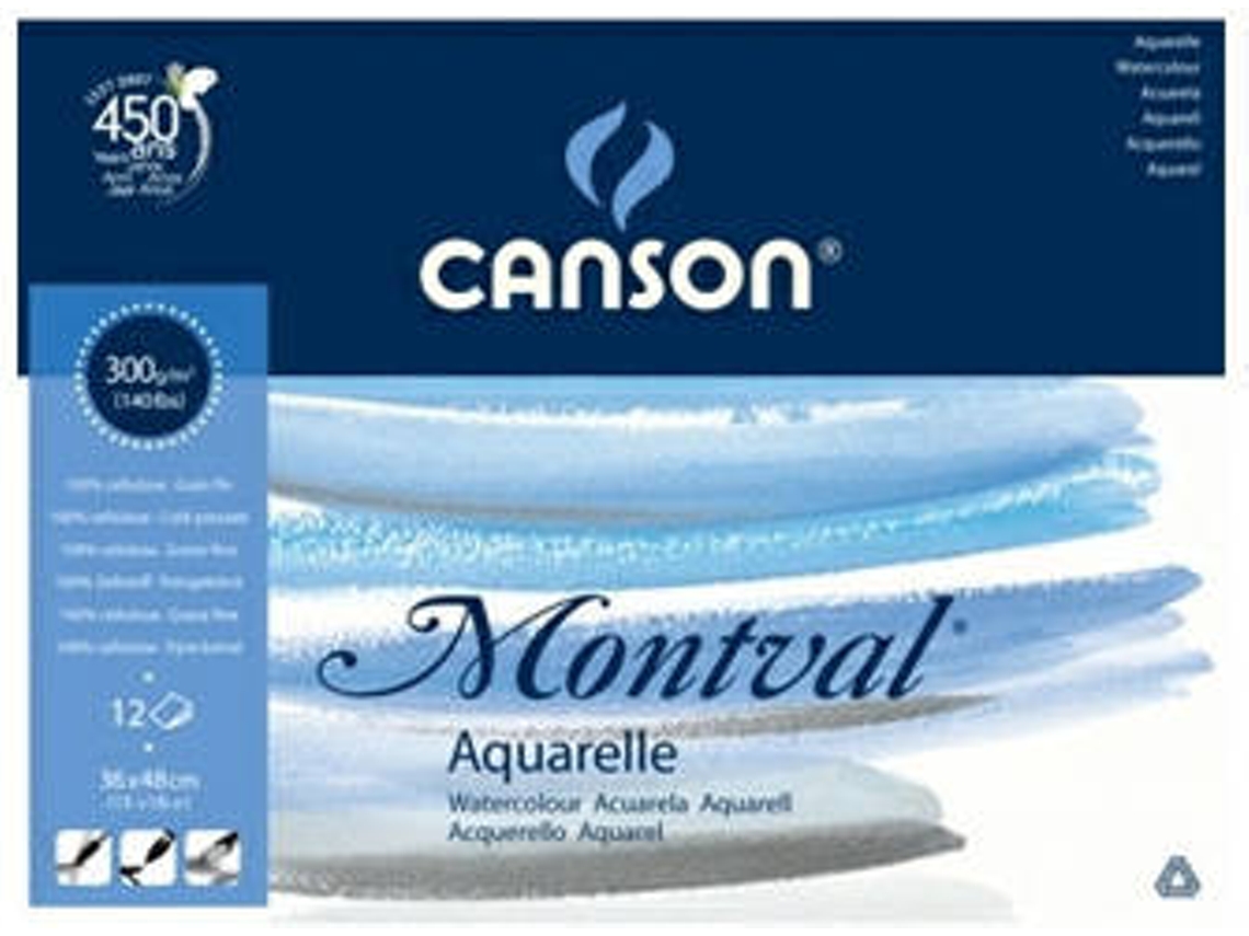 Bloc de Dibujo CANSON Pegado Canson Montval (24 x 32 cm)