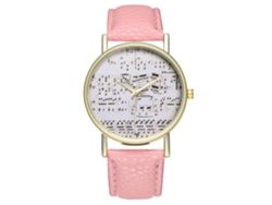 Reloj De Pulsera Analógico Para Hombre Y Mujer, Cuarzo, Correa De Poliuretano, Rosa, Modelo De Negocios.