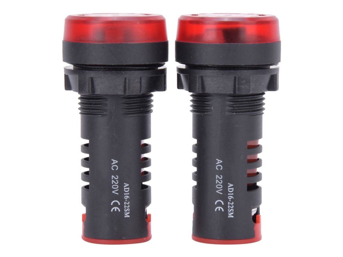 10 Unidades De Zumbador Berm Ad16-22sm Con Led Intermitente, Alarma, Indicador De Señal Ac220v