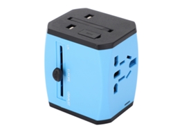 Adaptador De Corriente Universal Con Doble Puerto De Carga Usb, Estación De Viaje, Adaptador De Enchufe Internacional.