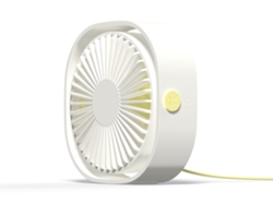 Mini ventilador USB portátil, silencioso, de escritorio, 3 velocidades, para casa y oficina CXC (blanco)