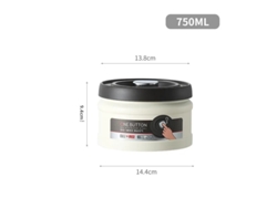 (blanco 750ml) Caja De Almacenamiento De Café Al Vacío, Tipo Filtro A Presión, Fabricada En Acero Inoxidable 304.