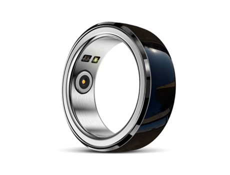 Smart Ring CHRONUS R8, Bluetooth, Múltiples Funciones de Salud, Grabación en Múltiples Modos Deportivos, Compatible con Android e iOS (Negro, M)