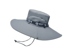Sombrero De Pesca Transpirable De Ala Ancha Para Hombre, De Algodón Y Poliéster, Ideal Para Verano Y Escalada, Color Gris Claro.