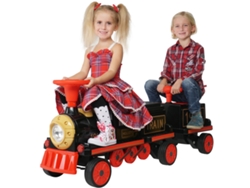 Tren eléctrico infantil con remolque, ferrocarril eléctrico, 3 plazas, 5 km/h, arranque suave, 180 vatios ACTIONBIKE