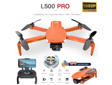 Dron de control remoto GPS L500Pro (1080P - Duración de la batería: 25 min - Naranja) YIZHOOD
