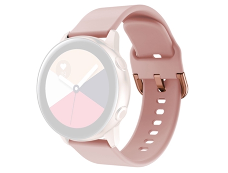 Correa de Silicona diseño de hebilla cuadrada para Samsung Galaxy Watch 5 40mm/44mm/Watch 5 Pro 45mm/Watch4 40mm/44mm/Watch4 Classic 42mm - rosa