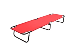 Tumbona/cama plegable de acero rojo Lovely Home