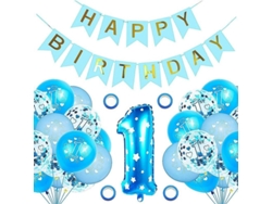 Decoraciones Para El Primer Cumpleaños De Niños, Globos De Feliz Primer Cumpleaños