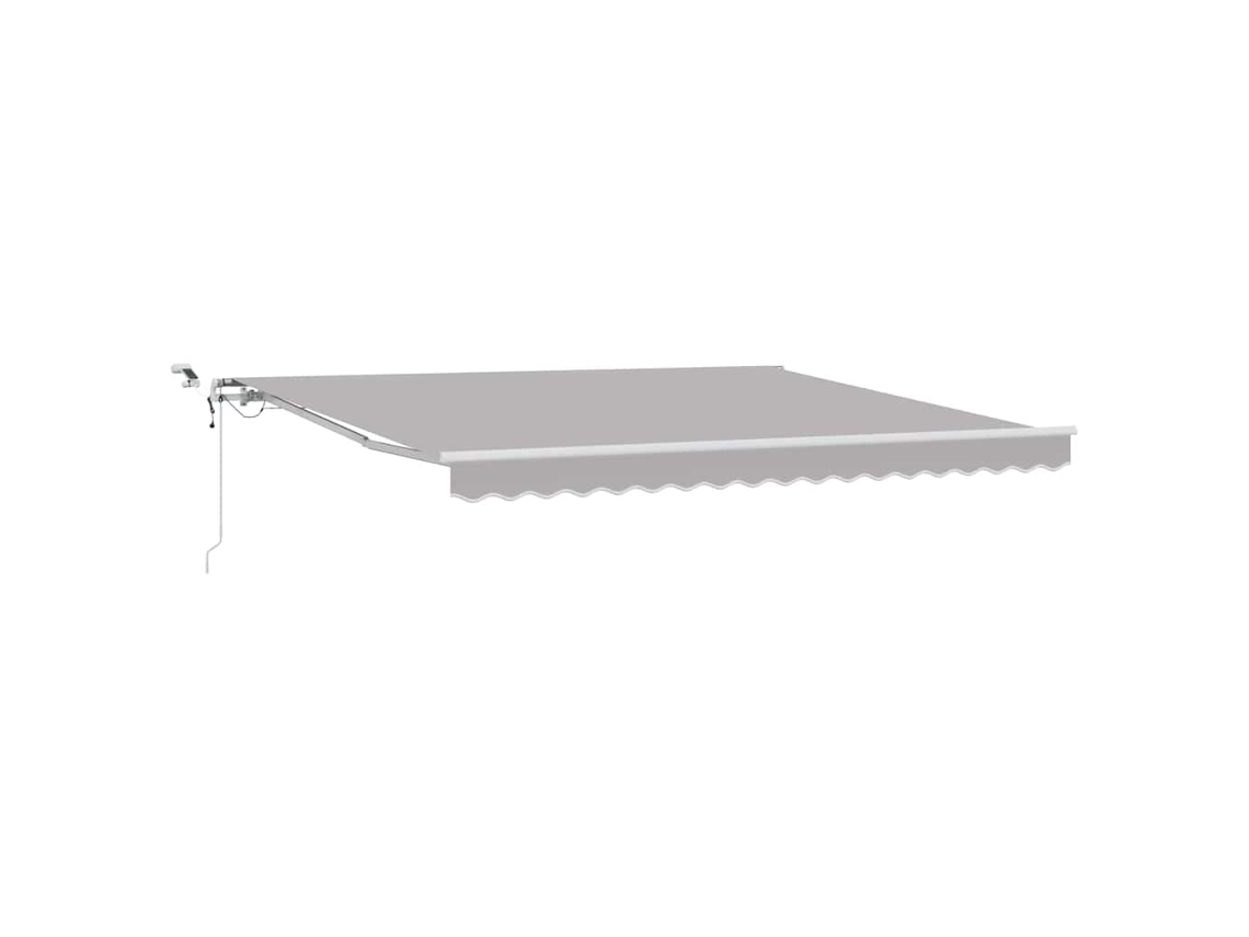 Maison Exclusive - Toldo Retráctil Gris Claro 400 X 350 Cm Poliéster Y Metal