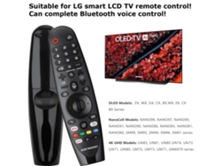Mando a distancia Bluetooth con control por voz AN-MR20GA AKB75855501 para televisores inteligentes LG OLED NanoCell 4K, compatible con Google Assistant y Alexa.