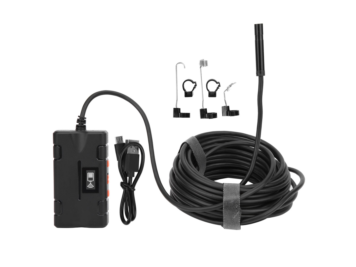 Endoscopio Portátil Wifi De 8 Mm, 8 Led, 2 Mp, 1080p, Resistente Al Agua Ip67, Para Inspección Industrial, 10 M