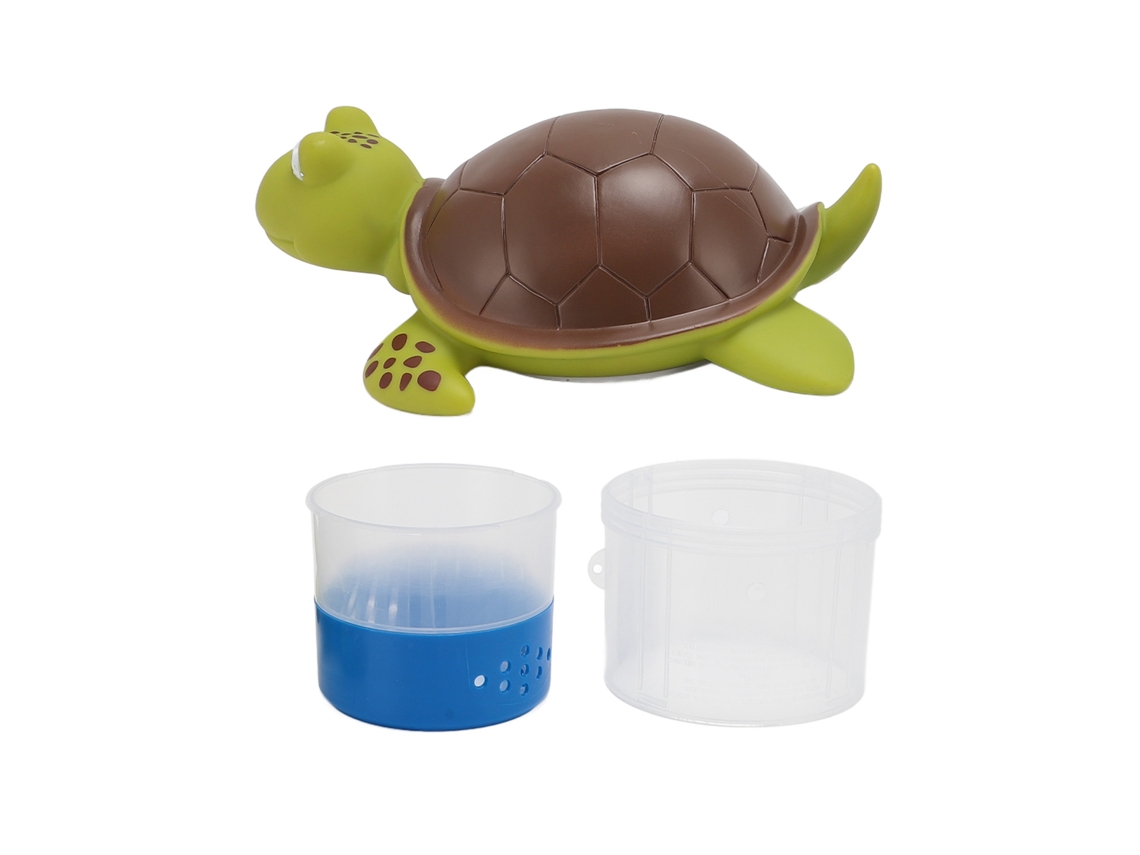 Dispensador de agua flotante de PVC ajustable con bonitos dibujos de animales para piscina, Spa, spa, color verde