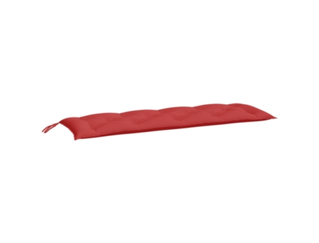 Cojín De Banco De Jardín VIDAXL Rojo Tela (150x50x7 cm)