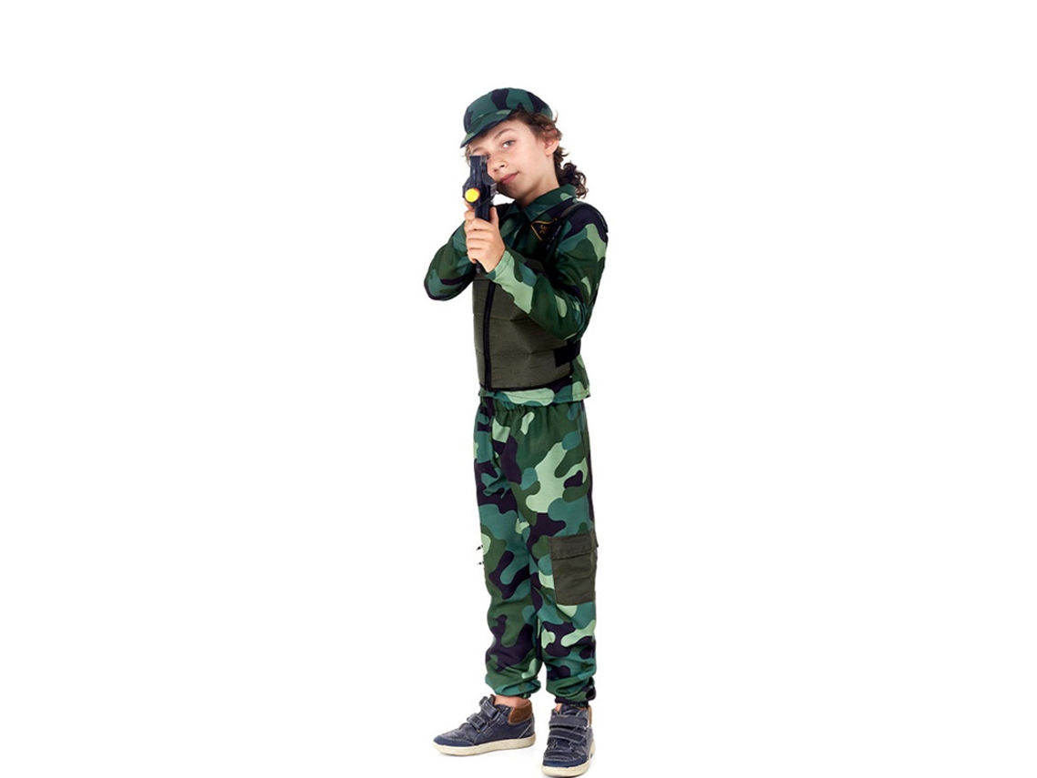 Disfraz de Niño PARTILANDIA gorra verde militar de (Tam.: 3-4