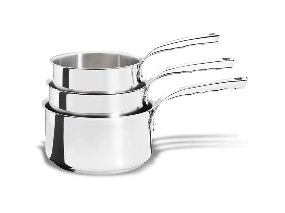 Juego de 3 cacerolas de acero inoxidable de 16,18 y 20 cm 3410.03 - DE BUYER