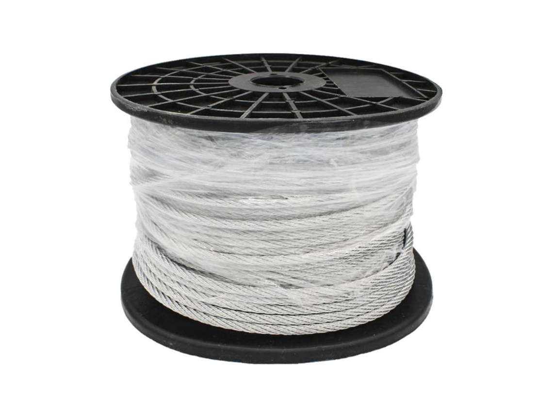 Cable acero 2 mm galvanizada 6x7x1 rollo 100 m